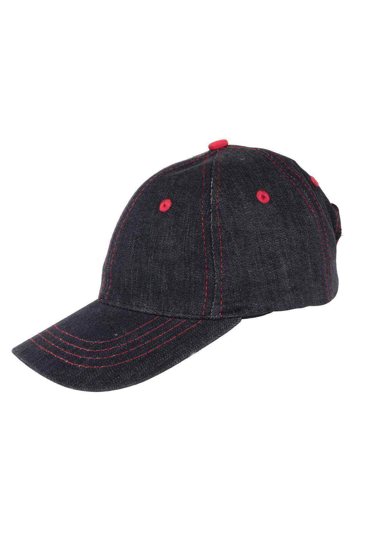 Erkek Çocuk Şapka Siyah-Kırmızı 8-12 Yaş