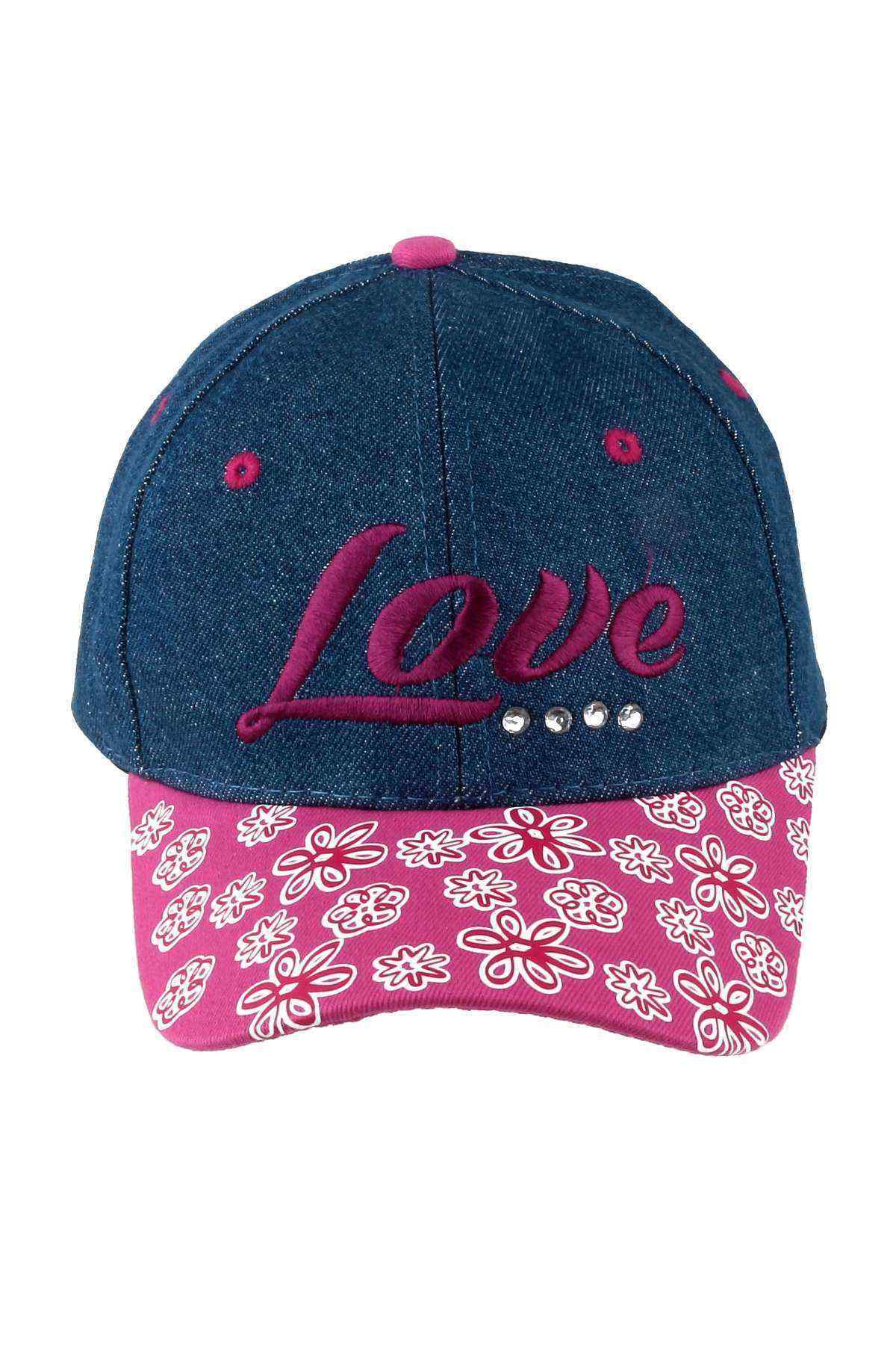 Kız Çocuk Şapkası Love Bembe-Lacivert 3-7 Yaş