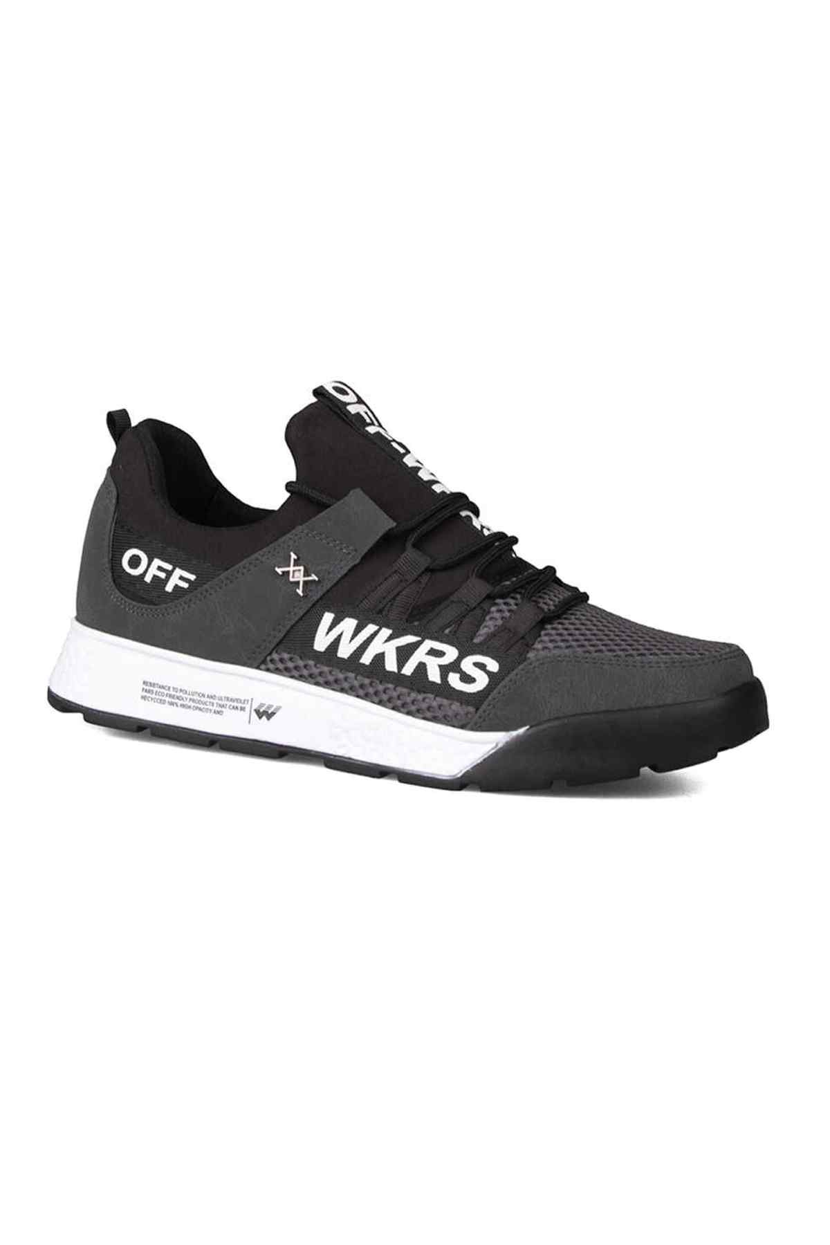 Wickers Erkek Spor Ayakkabı Gri Yazlık Fileli Wkrs 2300